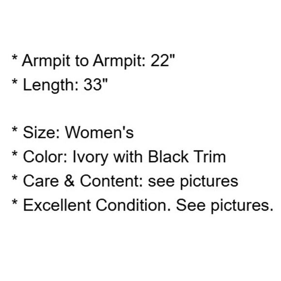 ASTR the Label Dress Womens Small Ivory Black Trim Pockets Back Pleat V-neck - Picture 4 of 11